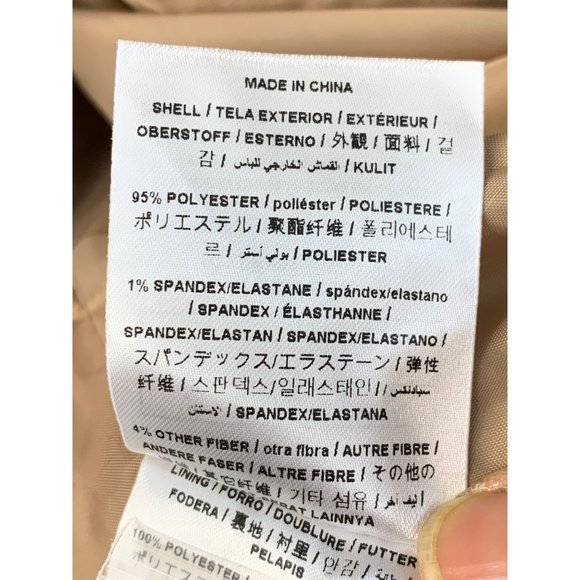 G by Guess Medium Beige Belted Single Breast Overcoat Shawl Collar EUC 6184 - Picture 13 of 13